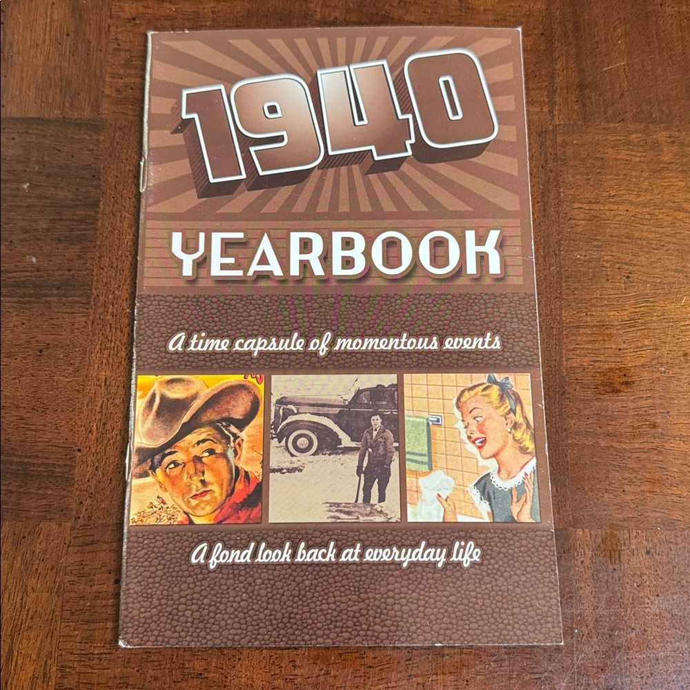 1940 Yearbook A Time Capsule of Momentous Events Book Birthday Card
